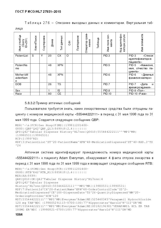 ГОСТ Р ИСО/HL 7 27931-2015, страница 1071
